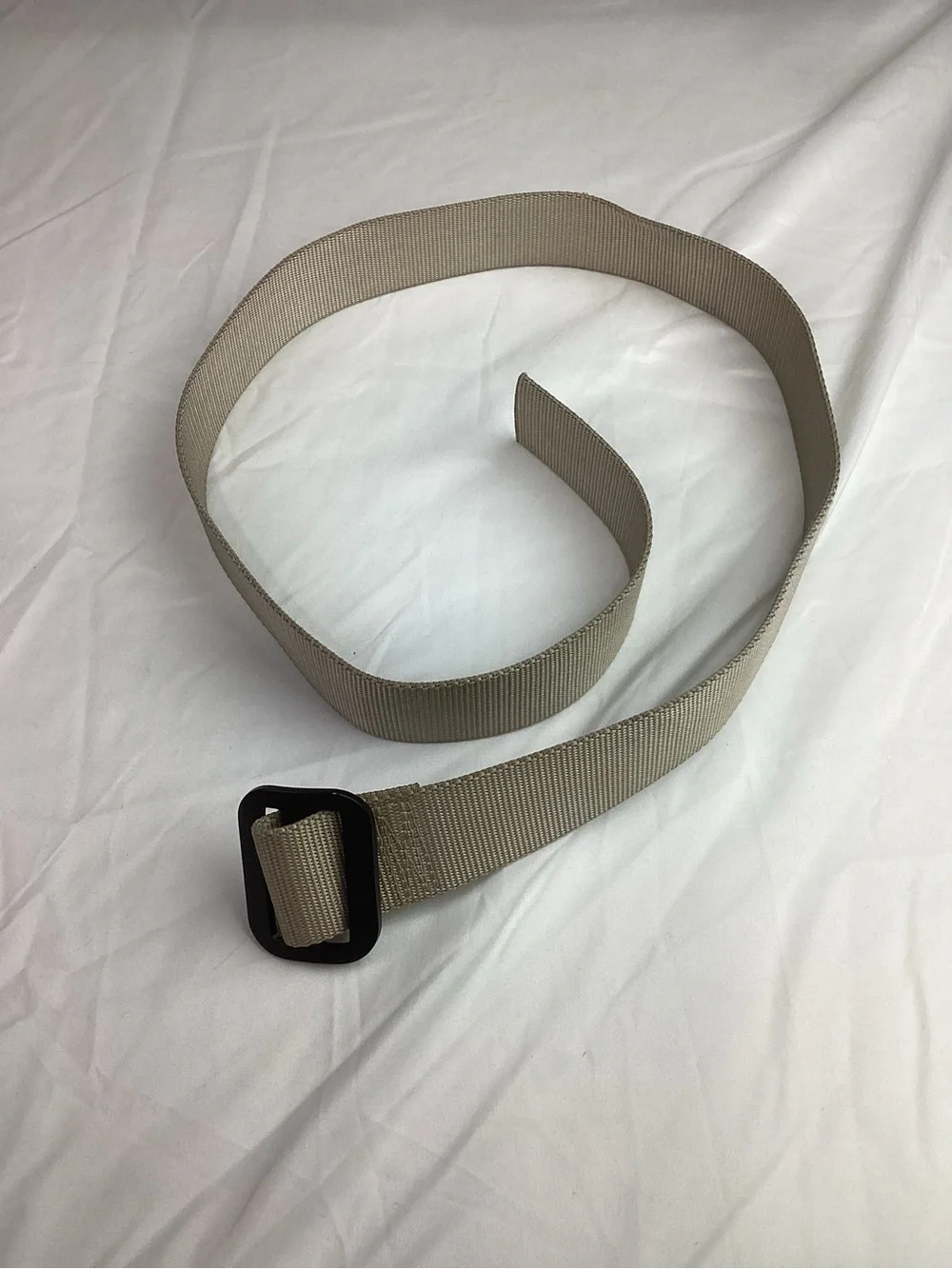 Men's Casual Webbing Belt in Beige